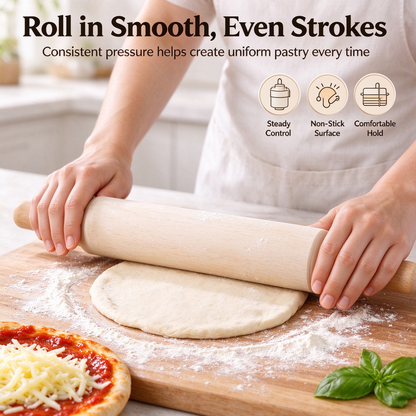 Premium Wooden Rolling Pin for Homemade Baking