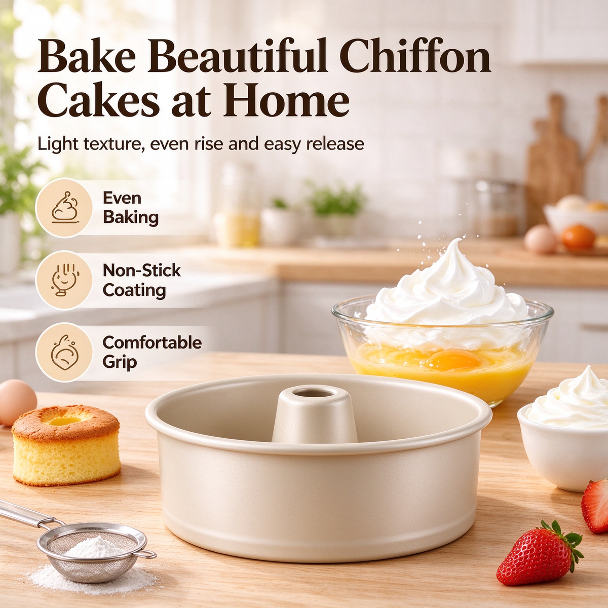 Premium Chiffon Cake Mold for Perfect Homemade Baking