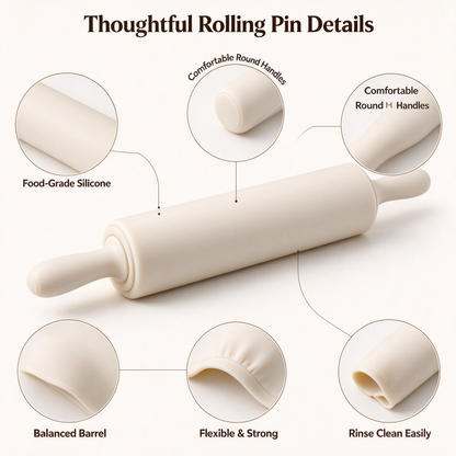 Premium Wooden Rolling Pin for Homemade Baking
