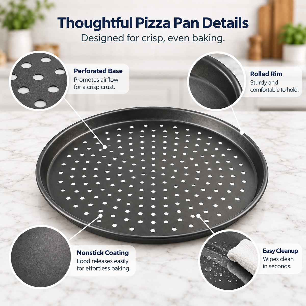 Premium Non Stick Pizza Pan