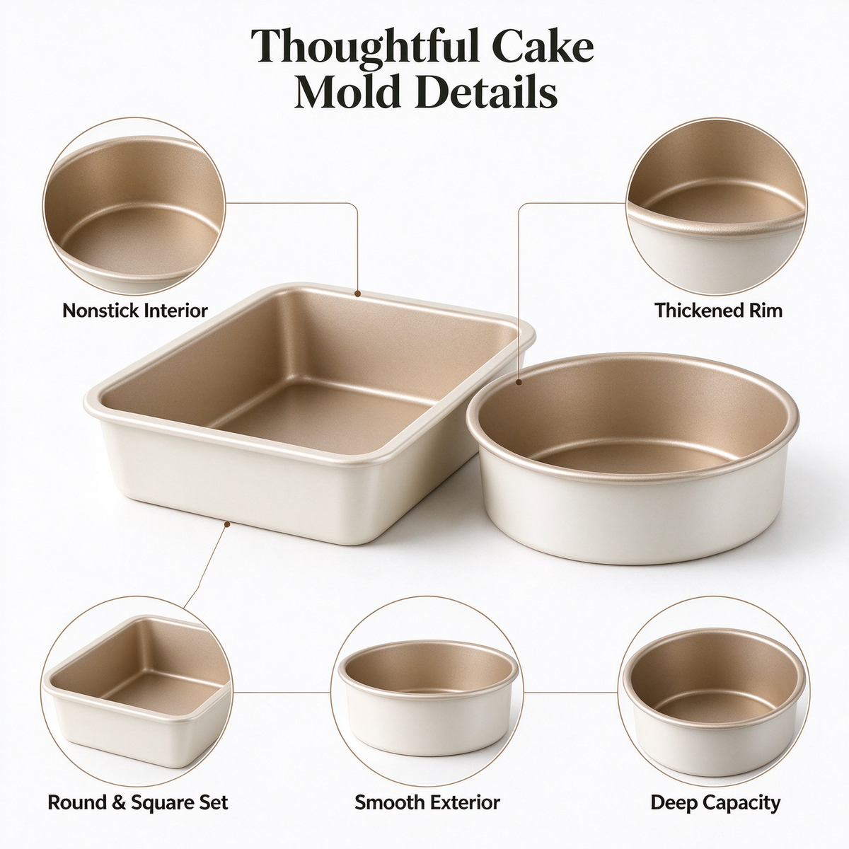 Premium Square Cake Mold for Home Baking